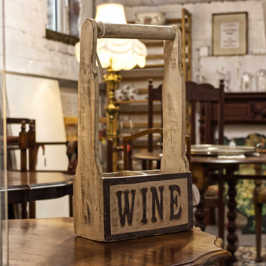 Rustic Wooden 2 Bottle Wine Carrier / Crate