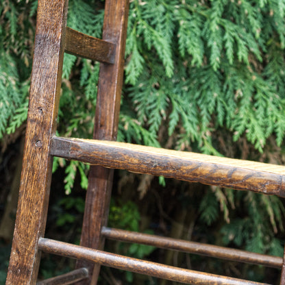 Antique Vintage Edwardian Wicker Seat Ladder Back Chair