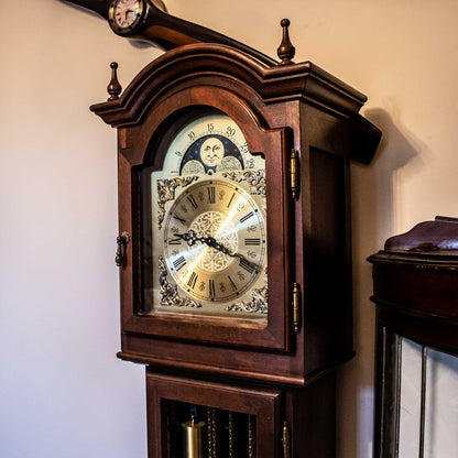 Vintage Long-case Westminster Chime Weight Driven Grandmother Clock