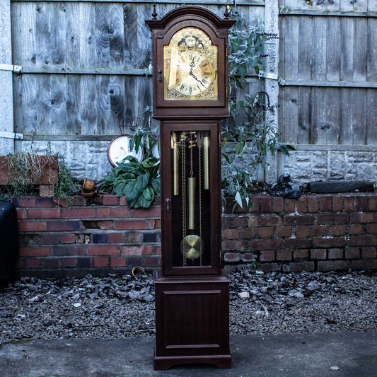 Vintage Long-case Westminster Chime Weight Driven Grandmother Clock