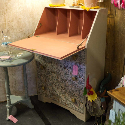 Vintage Hand Painted Decoupage Bureau