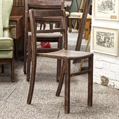 Vintage Set Of 4 1950s Utilitarian Stacking Chairs