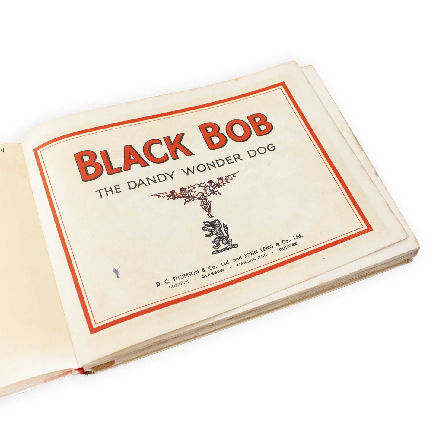 Vintage 1960s Black Bob 'The Dandy Wonder Dog' Hardback Book