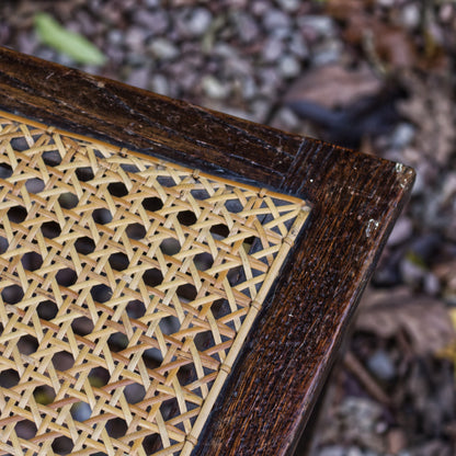 Antique Vintage Edwardian Wicker Seat Ladder Back Chair