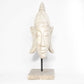 Vintage Style Concrete Effect Buddha Head On Plinth
