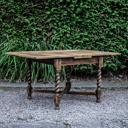 Antique Barley Twist Extending Dining Table